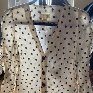 Anthropologie, Maeve button down, polka dot, shirt